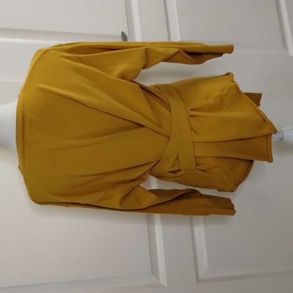 Amaryllis tie waist wrap tie sweater medium long sleeve wrap sweater oversized - Picture 5 of 11